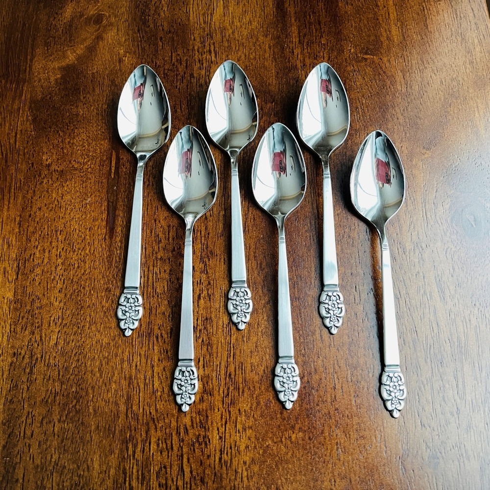 Oneidacraft Flatware NORDIC CROWN Lot of 6 Teaspoons